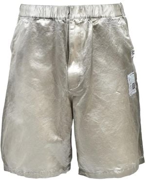 Maison Mihara Yasuhiro Sun Faded Satin Shorts in Gray for Men | Lyst