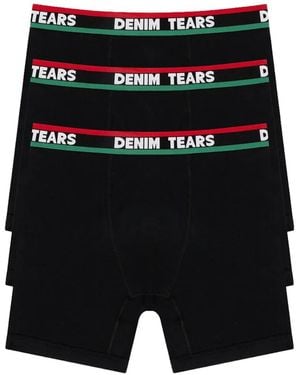DENIM TEARS Logo-Detail Boxers (Set Of Three) - Black