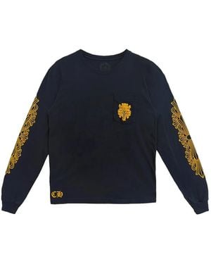 Chrome Hearts Dagger Long-Sleeved T-Shirt - Blue