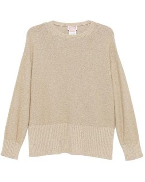 Marina Rinaldi Knitted Crew-Neck Jumper - Natural