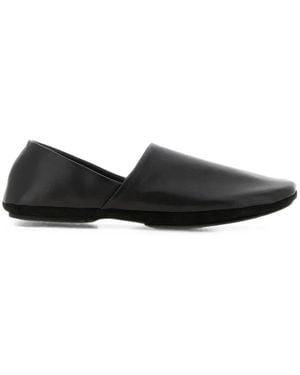 Lemaire Asymmetrical Leather Loafers - Black