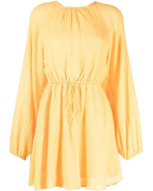 Faithfull the Brand Constance Open-Back Minidress - Yellow
