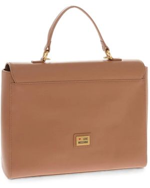 Love Moschino Heart-Motif Tote Bag - Brown