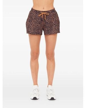The Upside Ludlow Billie Leopard-Print Shorts - Brown
