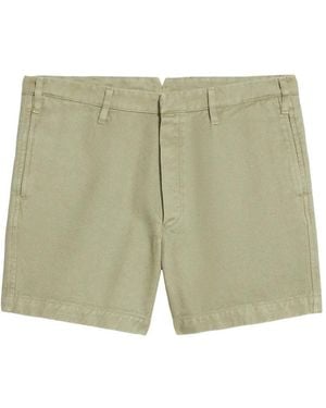 Fortela Belt Loops Flap Pocket Shorts - Green