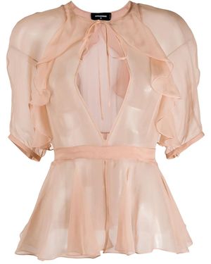DSquared² Geometric Cut-Out Blouse - Multicolor