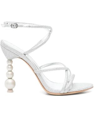 Sophia Webster Sandalias Perla con tacón de 100 mm - Blanco