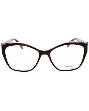 Police Cat-Eye Frame Glasses - Black