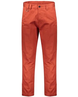 DIESEL Straight-Leg Cotton Trousers - Red