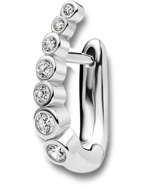 Maria Black Arc Huggie Single Earring - White