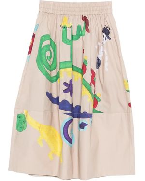 TALKING WALLS Jupe Juju Mezcal À Imprimé Graphique - Blanc