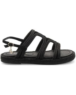Guess Kalore Braided Strappy Sandals - Black