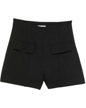 Sandro High-Waisted Shorts - Black