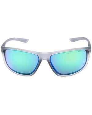 Nike Adrenaline Rectangle-Frame Sunglasses - Blue