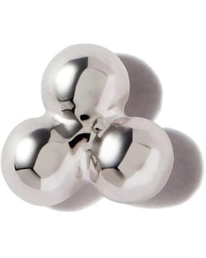 Maria Tash 18Kt Three Ball Trinity Stud Earring - Grey