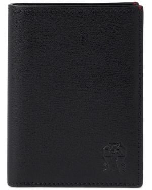 Brunello Cucinelli Leather Passport Case - Black