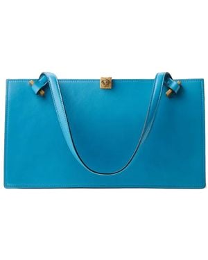 Versace Severine Leather Tote Bag - Blue