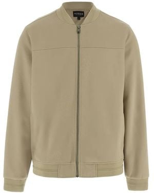 Guess Giovanni Textured Bomber Jacket - Natural