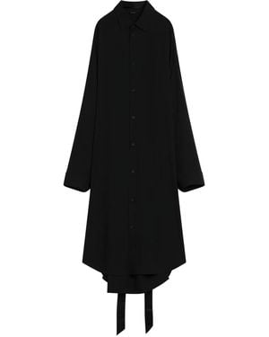 Balenciaga レースアップ ドレス - ブラック