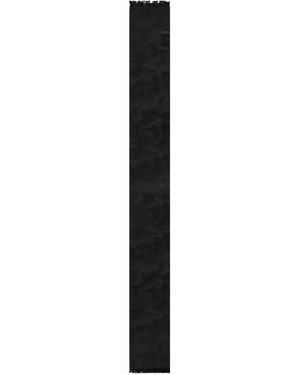 ZEGNA Jacquard-Pattern Frayed Scarf - Black