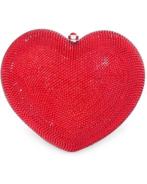 Judith Leiber L'Amour Petit Coeur Clutch Bag - Red
