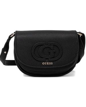 Guess Borsa A Tracolla Con Logo Goffrato - Nero