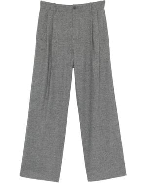 Jonathan Simkhai Pleated wide-leg trousers - Gris