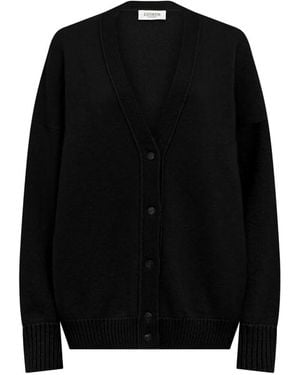 Laneus Cardigan Con Scollo A V - Nero