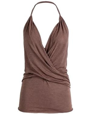 Rick Owens Haut À Dos-Nu - Brown