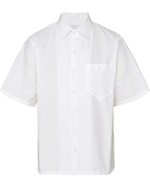 Prada Triangle-Logo Cotton Shirt - Black