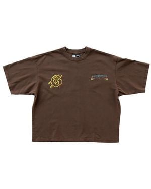 Godspeed Biker Nation Graphic-Print T-Shirt - Brown