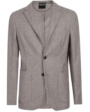 ZEGNA Blazer Due Bottoni - Grigio