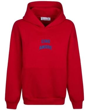Giada Benincasa Ciao Amore Long-Sleeve Hoodie - Red