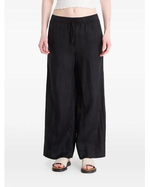 Tommy Hilfiger Drawstring Wide-Leg Pants - Black