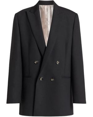 Alberta Ferretti Double-Breasted Blazer - Black