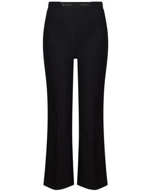 Elisabetta Franchi Horsebit-Detail Flared Pants - Black