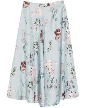 Altuzarra Floral Midi Skirt - Blue