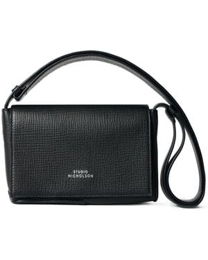 Studio Nicholson Mini Meshi Leather Shoulder Bag - Black