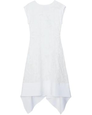 3.1 Phillip Lim Floral Appliqué Bow Midi Dress - White