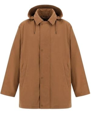 Herno Gewachster Kapuzenparka - Braun