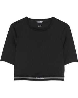 Calvin Klein Cropped T-Shirt - Black