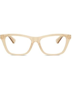 Burberry Brille Mit Eckigem Gestell - Natur