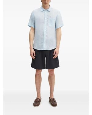 A.P.C. Bellini Overhemd Met Korte Mouwen En Zak - Blauw