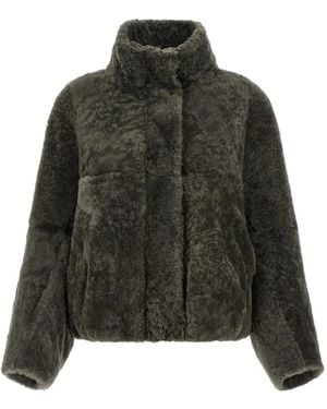 Brunello Cucinelli Panelled Lambskin Jacket - Green