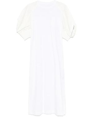 Sacai Poplin Midi Dress - White