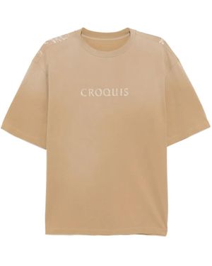 CROQUIS ロゴ Tシャツ - ナチュラル