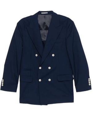 Brunello Cucinelli Double-Breasted Jacket - Blue