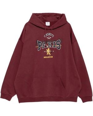 Vetements エンブロイダリー パーカー - レッド
