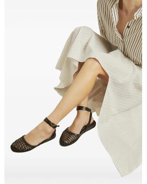 Ancient Greek Sandals Filothea Ankle-Strap Woven Sandals - Natural