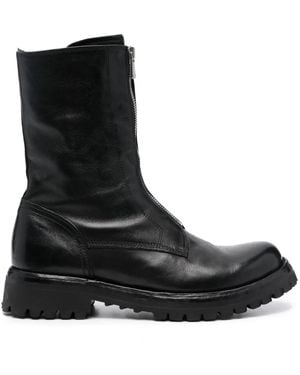 Officine Creative Loraine Zip-Up Leather Boots - Black